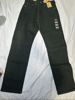NWT Levi’s 501 Original High Rise Straight Leg Jeans Solid Black